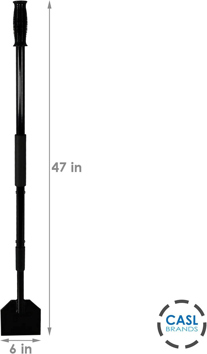 imageHeavyDuty Long Handle Ice Scraper ampamp Chopper Steel Flat Head Shovel Floor Scraper for Gardens Driveways ampamp Sidewalks