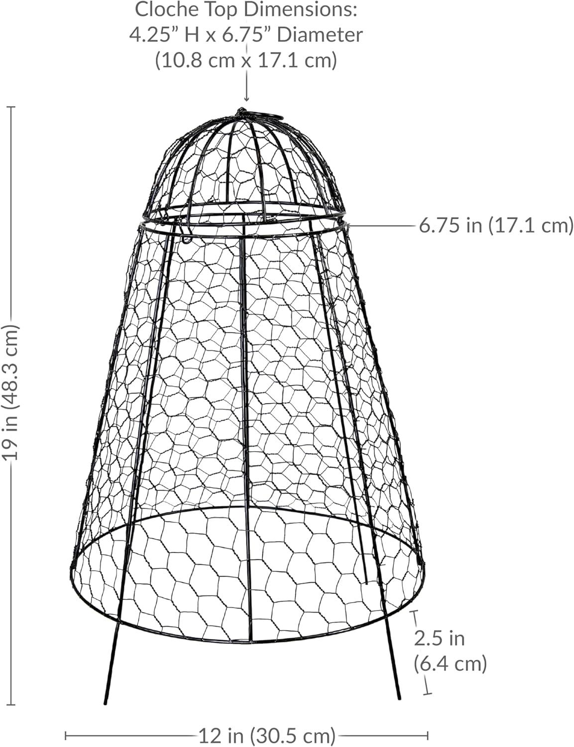 imageSunnydaze 4 x 8 ft Gray Galvanized Steel Rectangular Raised Garden Bed and 6Pack Chicken Wire Plant Protector Cages