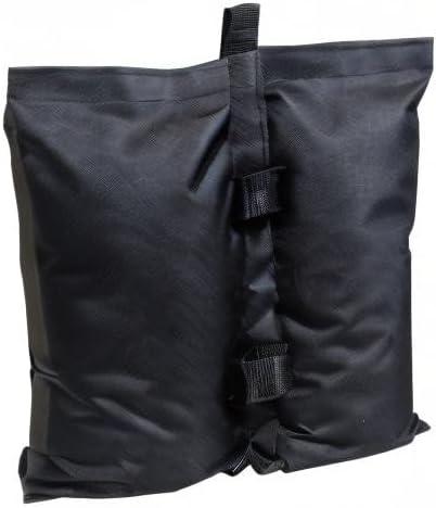 imageSunnydaze Polyester Sandbag Canopy Weights Fillable Canopy Anchors Easy to Attach Set of 4 Black