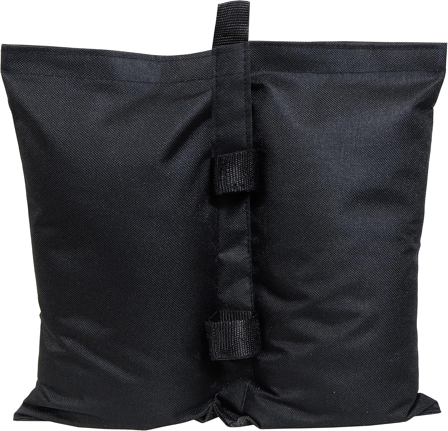 imageSunnydaze Polyester Sandbag Canopy Weights Fillable Canopy Anchors Easy to Attach Set of 4 Black