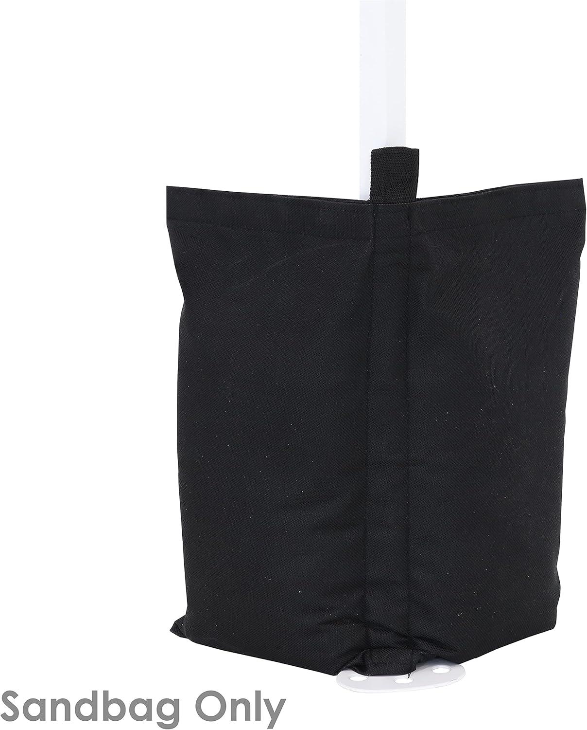 imageSunnydaze Polyester Sandbag Canopy Weights Fillable Canopy Anchors Easy to Attach Set of 4 Black