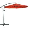 Sunnydaze 10′ Offset Cantilever Patio Umbrella – Polyester Canopy and Steel Pole – Cross-Base(Burnt Orange)