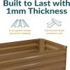 Sunnydaze 11.75″ H Raised Metal Garden Bed – Galvanized Raised Garden Bed Outdoor for Vegetables and Flowers – Brown – 4′ x 2′ Rectangle