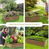 Sunnydaze 11.75″ H Raised Metal Garden Bed – Galvanized Raised Garden Bed Outdoor for Vegetables and Flowers – Brown – 4′ x 2′ Rectangle