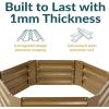 Sunnydaze 11.75″ H Raised Metal Garden Bed – Galvanized Raised Garden Bed Outdoor for Vegetables and Flowers – Brown – Hexagon