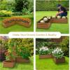 Sunnydaze 11.75″ H Raised Metal Garden Bed – Galvanized Raised Garden Bed Outdoor for Vegetables and Flowers – Brown – L-Shaped