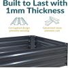 Sunnydaze 11.75″ H Raised Metal Garden Bed – Galvanized Raised Garden Bed Outdoor for Vegetables and Flowers – Dark Gray – 4′ x 3′ Rectangle