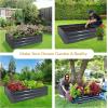 Sunnydaze 11.75″ H Raised Metal Garden Bed – Galvanized Raised Garden Bed Outdoor for Vegetables and Flowers – Dark Gray – 4′ x 3′ Rectangle