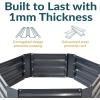Sunnydaze 11.75″ H Raised Metal Garden Bed – Galvanized Raised Garden Bed Outdoor for Vegetables and Flowers – Dark Gray – Hexagon