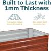 Sunnydaze 11.75″ H Raised Metal Garden Bed – Galvanized Raised Garden Bed Outdoor for Vegetables and Flowers – Woodgrain – 4′ x 2′ Rectangle