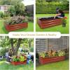 Sunnydaze 11.75″ H Raised Metal Garden Bed – Galvanized Raised Garden Bed Outdoor for Vegetables and Flowers – Woodgrain – 4′ x 2′ Rectangle