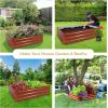 Sunnydaze 11.75″ H Raised Metal Garden Bed – Galvanized Raised Garden Bed Outdoor for Vegetables and Flowers – Woodgrain – 4′ x 3′ Rectangle