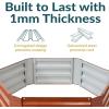 Sunnydaze 11.75″ H Raised Metal Garden Bed – Galvanized Raised Garden Bed Outdoor for Vegetables and Flowers – Woodgrain – Hexagon