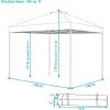 Sunnydaze 12 x 12-Foot Premium Pop-Up Canopy with Rolling Carry Bag – Straight Leg Folding Outdoor Shade Shelter – Red(Red)