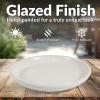 Sunnydaze 12-Inch Ceramic Plant Saucers – Plant Drip Trays for Outdoor Planter Flower Pot Drainage – Set of 2 – Imperial Blue(Pearl)