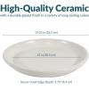 Sunnydaze 12-Inch Ceramic Plant Saucers – Plant Drip Trays for Outdoor Planter Flower Pot Drainage – Set of 2 – Imperial Blue(Pearl)