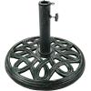 Sunnydaze 17lb Cast Iron Patio Umbrella Base – Heavy-Duty Square Metal Outdoor Market Umbrella Stand for Outside – 17-Inch – Black – Modern Geometric(Green)