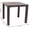 Sunnydaze 31-Inch Square Plastic Indoor/Outdoor Dining Table – Brown