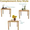 Sunnydaze 33.75″ W Outdoor Dining Table for 4 – Rodanthe Acacia Wood Outdoor Table for Patio – Square – Natural Oil Finish – Seats 4 People
