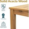Sunnydaze 33.75″ W Outdoor Dining Table for 4 – Rodanthe Acacia Wood Outdoor Table for Patio – Square – Natural Oil Finish – Seats 4 People