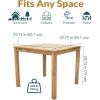 Sunnydaze 33.75″ W Outdoor Dining Table for 4 – Rodanthe Acacia Wood Outdoor Table for Patio – Square – Natural Oil Finish – Seats 4 People