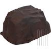 Sunnydaze 3.5” H Polyresin Faux Landscape Rock Cover – Lightweight Fake Rock Well Pump Cover for Outside – Brown(Brown)