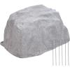 Sunnydaze 3.5” H Polyresin Faux Landscape Rock Cover – Lightweight Fake Rock Well Pump Cover for Outside – Brown(Gray)
