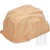 Sunnydaze 3.5” H Polyresin Faux Landscape Rock Cover – Lightweight Fake Rock Well Pump Cover for Outside – Brown(Sand)
