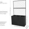 Sunnydaze 3-Section Tall Wicker Planter Box with Trellis – 3 Removable Plastic Inserts – Raised Garden Bed with Trellis – 33″ W x 11.75″ D x 57.75″ H(With Trellis)