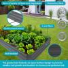 Sunnydaze 4 x 8 ft Gray Galvanized Steel Rectangular Raised Garden Bed and 6-Pack Chicken Wire Plant Protector Cages