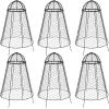 Sunnydaze 4 x 8 ft Green Galvanized Steel Rectangular Raised Garden Bed and 6-Pack Chicken Wire Plant Protector Cages