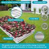 Sunnydaze 4 x 8 ft Silver Galvanized Steel Rectangular Raised Garden Bed and 6-Pack Chicken Wire Plant Protector Cages