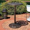 Sunnydaze 40-Inch H Cast Iron Bar Height Patio Table – 26-Inch Tabletop Diameter – Bronze Color