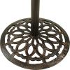 Sunnydaze 40-Inch H Cast Iron Bar Height Patio Table – 26-Inch Tabletop Diameter – Bronze Color