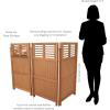 Sunnydaze 44″ H Folding Outdoor Wood Privacy Screen – Portable Outdoor Privacy Screen for The Patio or Deck