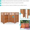 Sunnydaze 44″ H Folding Outdoor Wood Privacy Screen – Portable Outdoor Privacy Screen for The Patio or Deck