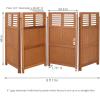 Sunnydaze 44″ H Folding Outdoor Wood Privacy Screen – Portable Outdoor Privacy Screen for The Patio or Deck