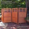 Sunnydaze 44″ H Folding Outdoor Wood Privacy Screen – Portable Outdoor Privacy Screen for The Patio or Deck