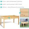 Sunnydaze 48.5-Inch Wood Raised Garden Bed – Outdoor Rectangular Elevated Planter Box with 2 Drainage Holes