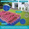 Sunnydaze 48″ W x 36″ D x 12″ H Blue Galvanized Raised Garden Bed and 6-Pack Chicken Wire Plant Protector Cages