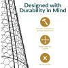 Sunnydaze 48″ W x 36″ D x 12″ H Blue Galvanized Raised Garden Bed and 6-Pack Chicken Wire Plant Protector Cages
