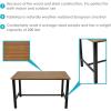 Sunnydaze 4-Person Solid Wood Rectangle Patio Dining Table – for Indoor or Outdoor Use – 47.25″ W x 31.25″ D