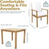 Sunnydaze 5-Piece Outdoor Dining Set – Rodanthe Outdoor Table and Chairs for Patio – Acacia Wood Patio Dining Set for 4 – Cushions Included