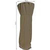 Sunnydaze 94-Inch Tall Heavy Duty Reinforced PVC Propane Patio Heater Cover – Drawstring and Toggle Closure – Khaki