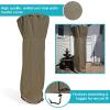 Sunnydaze 94-Inch Tall Heavy Duty Reinforced PVC Propane Patio Heater Cover – Drawstring and Toggle Closure – Khaki