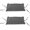 Sunnydaze Andrei 2-Person Egg Chair Cushion Replacement – 3-Piece Double Egg Chair Outdoor Cushion and Pillow Set – Dark Gray