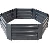 Sunnydaze Dark Gray Corrugated Galvanized Steel 40.5-Inch x 11.75-Inch Hexagon and 24-Inch x 11.75-Inch Square Raised Metal Garden Bed Bundle