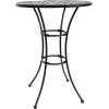 Sunnydaze Elegant Black Wrought Iron Bar Table – 30-Inch Diameter x 39.5 Inches Tall – Dining Table Only