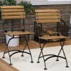 Sunnydaze European Chestnut Wooden Folding Dining Chair – for Indoor or Outdoor Use – Set of 2(2)