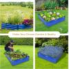 Sunnydaze Galvanized Raised Garden Bed – Metal Raised Bed for Gardening – Outdoor Planter Box for Flowers, Plants, and Vegetables – Blue – 12” H Square